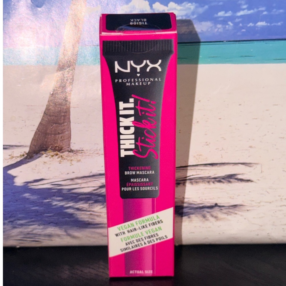NYX Thick It Stick It Thickening Brow Mascara Black TISI08 Vegan 16HR Wear